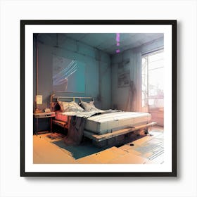 Futuristic Bedroom 1 Art Print