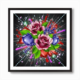 Gorgeous colorful spring flowers 10 Art Print