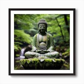 Buddha In The Forest Art Print