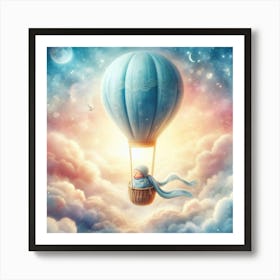 Hot Air Balloon In The Sky 1 Art Print