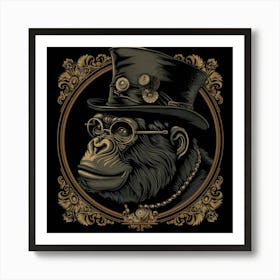 Steampunk Monkey 58 Art Print