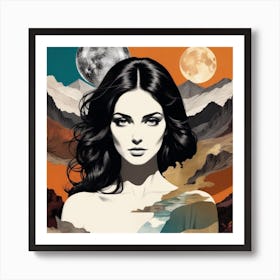 Woman In The Desert 1 Art Print