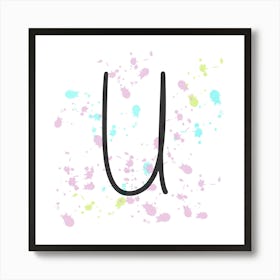 Name Initials Name Initials Letter U Art Print