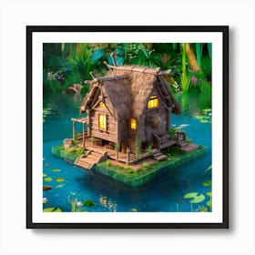 House On A Lake 2 Art Print