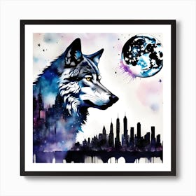 Wolf In The City Art Print