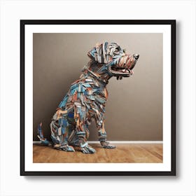 Dog Made Of Books Art Print