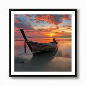 Sunset On The Beach 2 Art Print