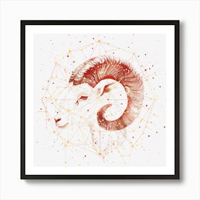 Aries Zodiac Sign Art Print