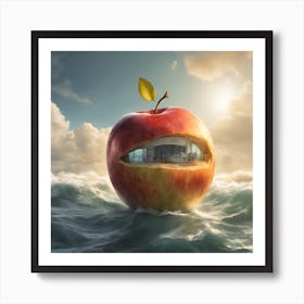 Apple In The Sea Art Print