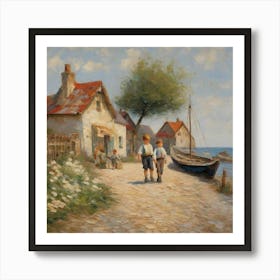 seaside village 5 Art Print