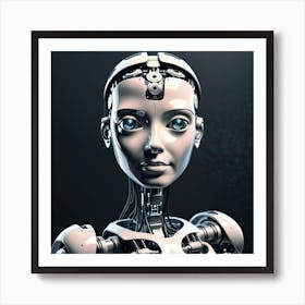 Robot Woman 3d Illustration Art Print