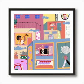 Colorful City Art Print