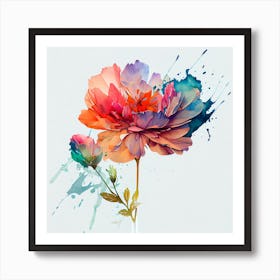 Watercolor Flower Abstract 8 Art Print