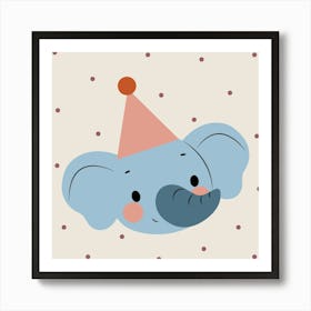 Cute elephant print Art Print