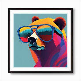 Bear In Sunglasses Art Print