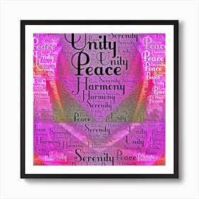 Peace Harmony Serenity Unity Art Print