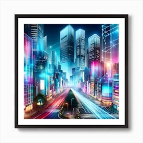 Futuristic Cityscape Art Print