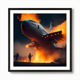 Airplane On Fire (17) Art Print