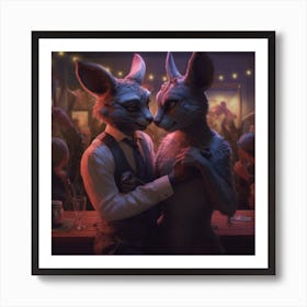 Fox Lovers Art Print