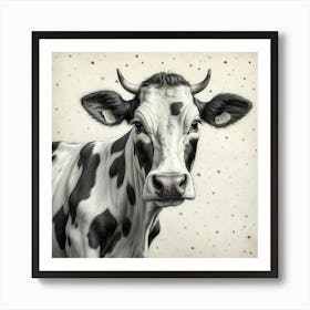 Cow With Polka Dots 1 Art Print