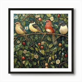 Birds On A Branch Art 34 Poster