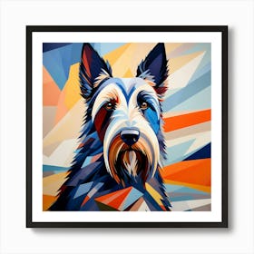 Abstract modernist Scottish terrier dog Art Print