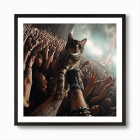 Cat On Stage 2 Art Print