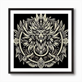 Lion Head Art Print