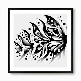 Black and White Abstract Art 281 Art Print