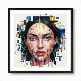 Girl In A Mosaic Art Print