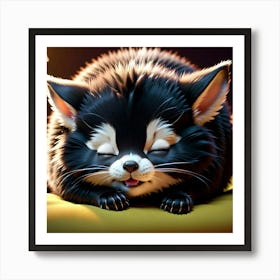 CUTE CRITTER SLEEPING Art Print