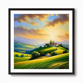 Tuscan Landscape 3 Art Print