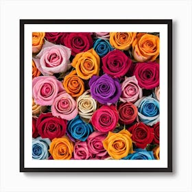 Colorful Roses Background 20 Art Print