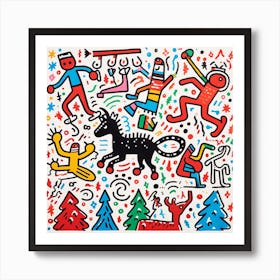 Harry Haring Abstract Christmas Art Print