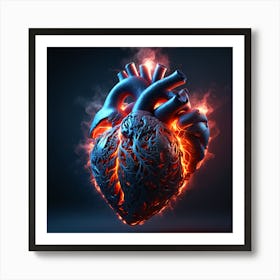 Heart In Flames Art Print