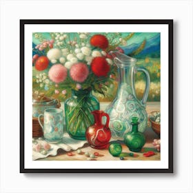 Still life, Van Gogh style Art Print