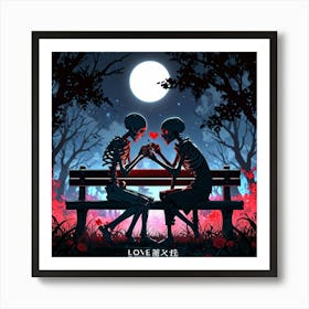 Love Skeletons Art Print