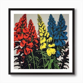 Aconitum 3 Pop Art Illustration Square Art Print