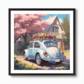 Vintage Love Buggy Art Print