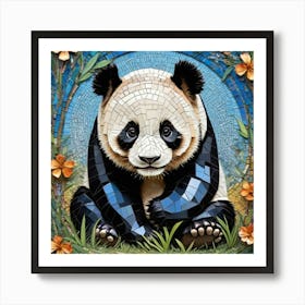 Panda Art In Mosaic Art Style Art Print 2 Art Print