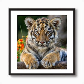 Playful Tiger Cub Print Art Art Print