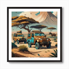 African Safari Adventure Art Print