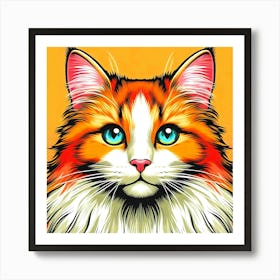 Feline Cat Creative Artwork Illustration 42 Art Print