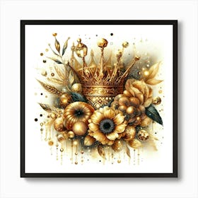 Golden Crown Art Print