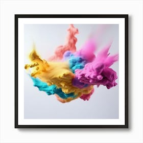 Colorful Smoke In The Air Art Print