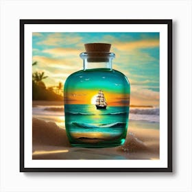 Ship In A Bottle 8 Art Print