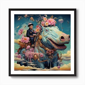 'The Hippo' Art Print