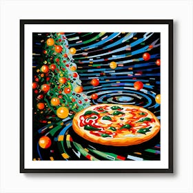 Christmas Pizza Art Print