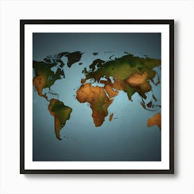 Default Create Unique Design Of World Map 0 Art Print