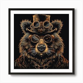 Steampunk Bear 10 Art Print